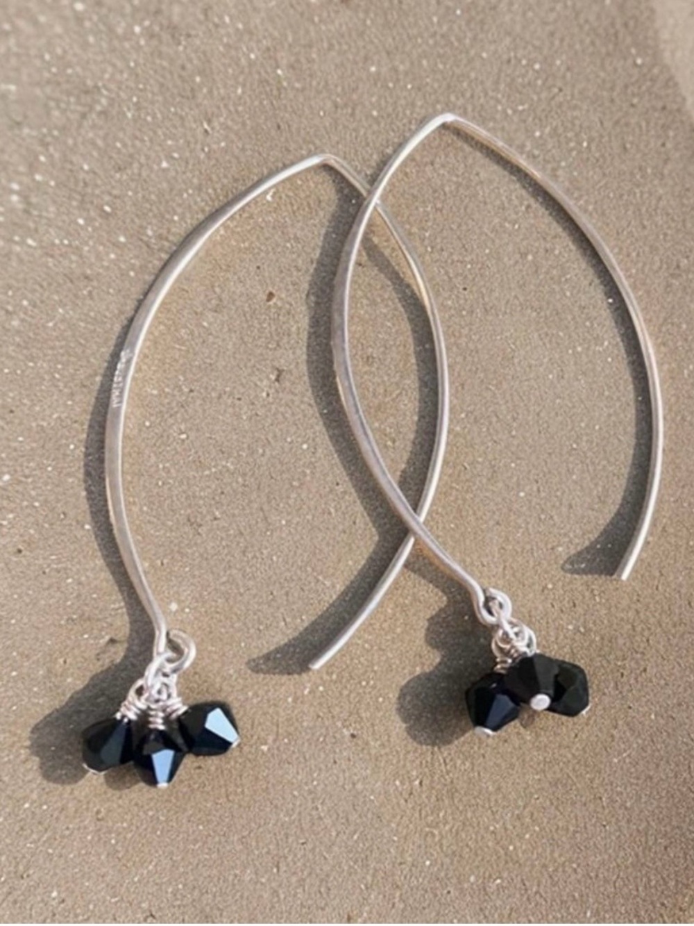 Silpada Sterling Silver Black Obsidian Drop Earrings W1311